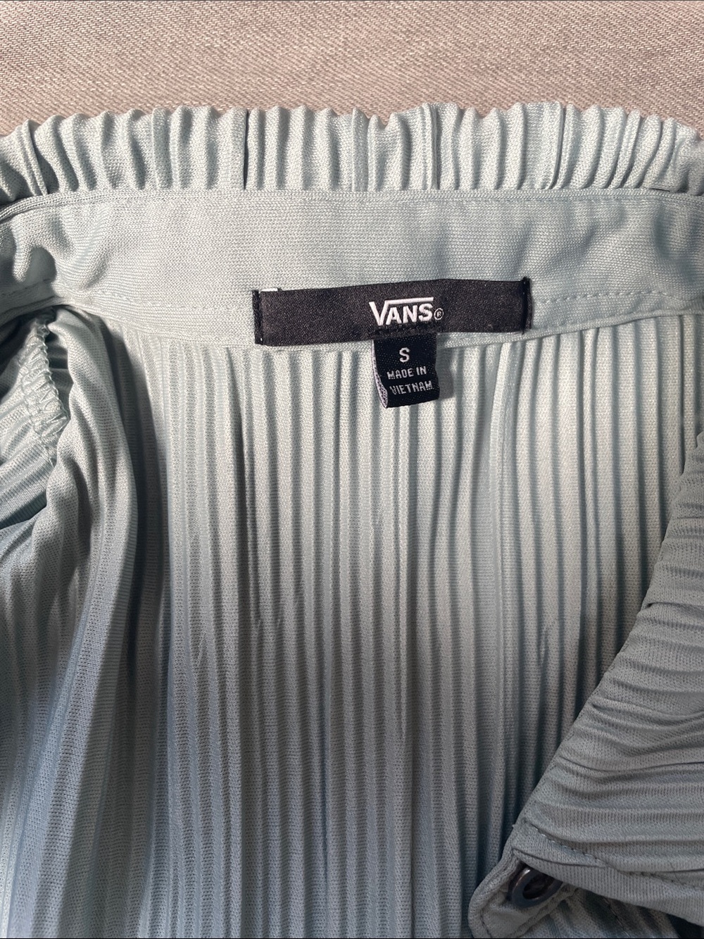 Vans Mint Green Pleated Wide-Leg Pants - Picture 6 of 7